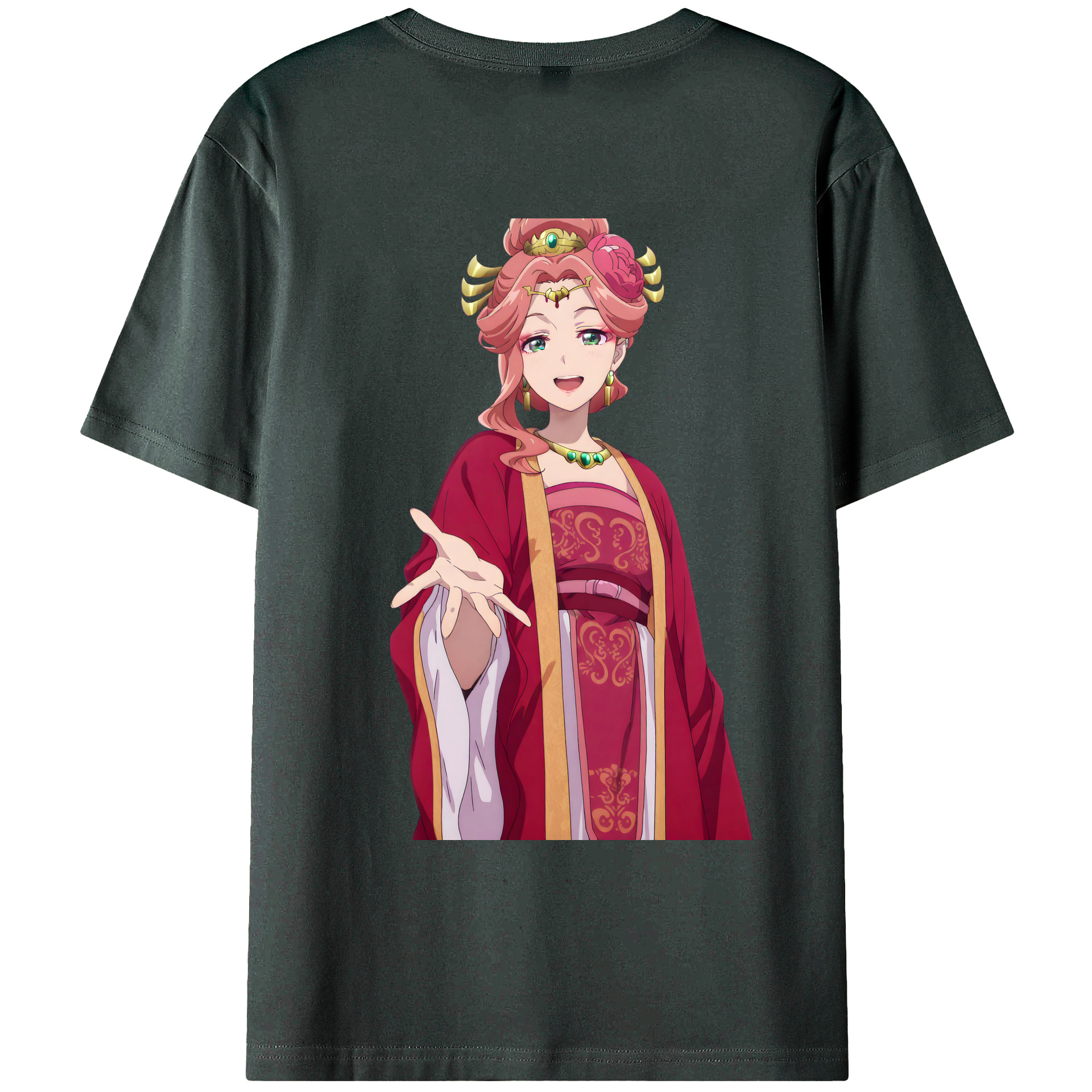 （画像用） 薬屋のひとりごと The Apothecary Diaries 綿100％ メンズ半袖Tシャツ（バックプリント） 通気性
